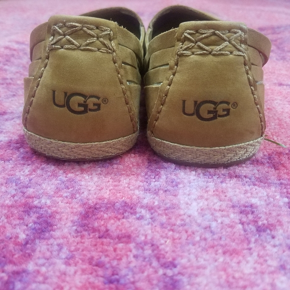 UGG Tippie Brown Nubuck Suede Leather Ballet Flats - Picture 5 of 9
